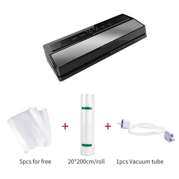 

vacuum food sealing machine 220v 110w household packaging preservation including 5pcs bag kitchen equipment
