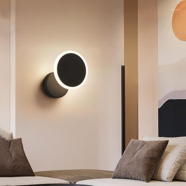 

dimmable/n 7w led wall sconce light fixture acrylic rotatable bedside lamp l1