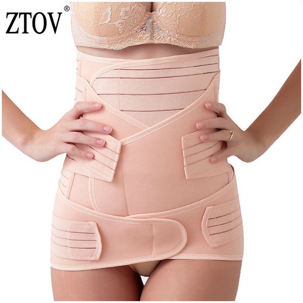 

ztov 3 pieces/set maternity postnatal bandage after pregnancy belt underwear intimates postpartum belly band for pregnant women 1015, White