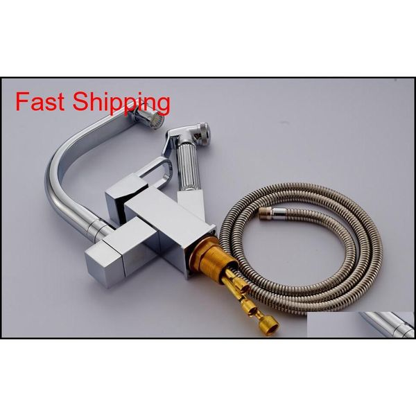 

led color changing chrome kitchen faucet pull out spout mixe qyluuw homes2011