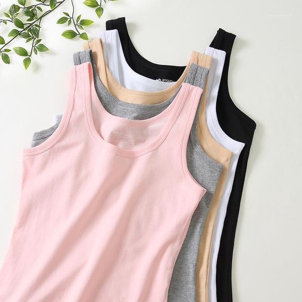 

camisoles & tanks 3pcs/lot cotton ladies tank women combed vest female girls casual solid vests1, Black;white