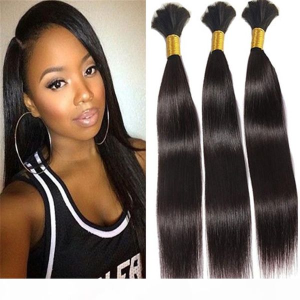 

bulk human hair wholesale #1b hair bulk without weft brazilian straight bulk human hair for braiding black women