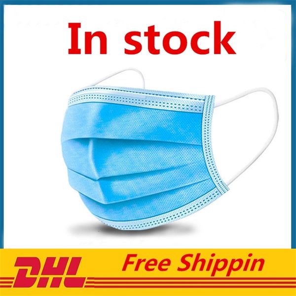 

factoryugwdwith dhl elastic disposable face masks ear loop 3 ply breathable for blocking dust air anti-pollution mask