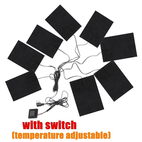 

1 set usb electric heated jacket heating pad charged clothes heating pad warmer for vest jacket, Gray;blue