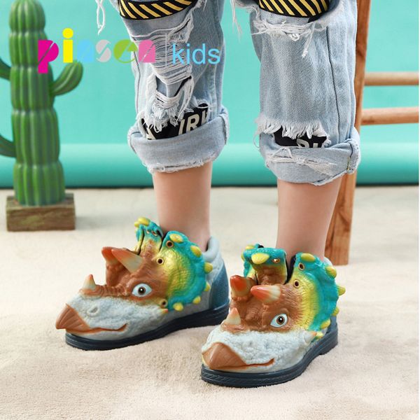 

2019 brand kids shoes boys creative dinosaurs children sneakers baby boy sport sneakers 3d waterproof kids shoes for girls, Blue