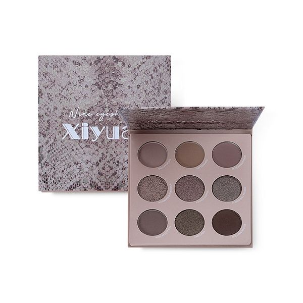 

2021 new arrival nine-color eye shadow python pattern press eye shadow eyebeauty golden gold color smooth makeup quality proof