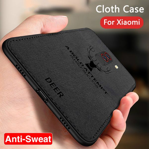 

luxury deer cloth phone case for xiaomi mi a3 9t poco f2 pro x3 nfc 10t pro mi9t case tpu covers on xiomi redmi note 9 pro 9c 9a