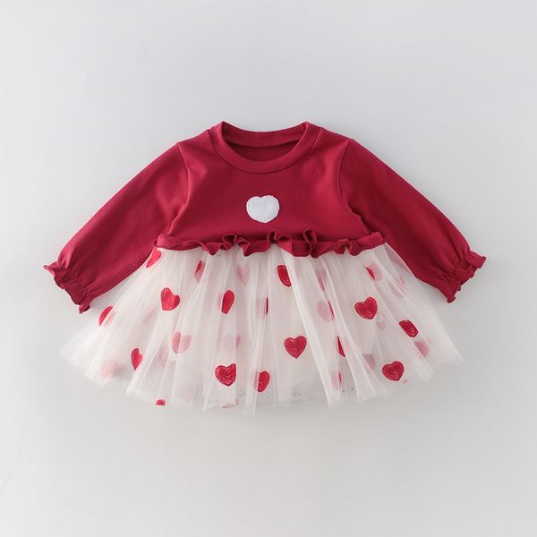 

ma&baby 0-2y autumn winter toddler infant newborn baby girls red dress lace tutu party dresses for baby girl clothing 1023, Red;yellow