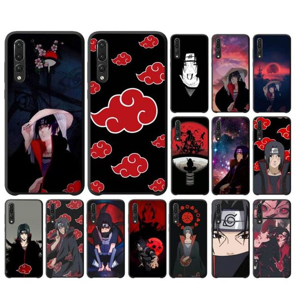 

itachi uchiha naruto animated mobile phone cover huawei p20 p30 p40 lite pro p smart 2019