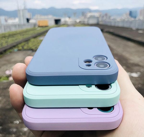 

luxury original square liquid sile phone case for iphone 12 11 pro max mini xs x xr 7 8 plus se 2 slim so jlltey infant2005