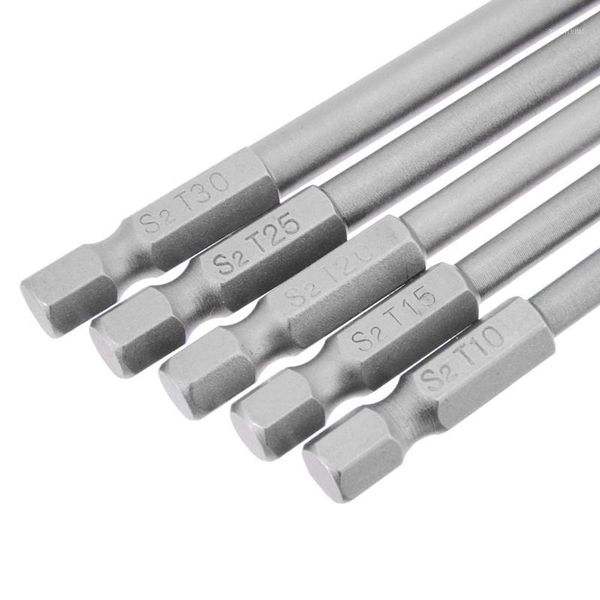 

5pcs 150mm torx screwdriver bits long magnetic electric screwdriver bits set multifunction tools t10-t301