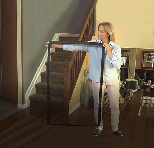 

magic dog gate mesh pet fence barrier folding safe guard indoor outdoor puppy dog separation protect en wmtply lottery2010