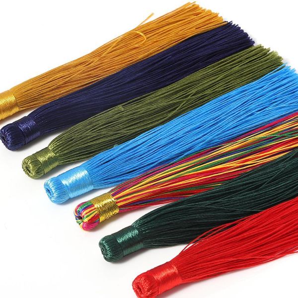 

10pcs 22 colors 12cm silk tassels for diy jewelry making findings handmade tassels fring pendants supplier fringe earrings charm h bbytqk