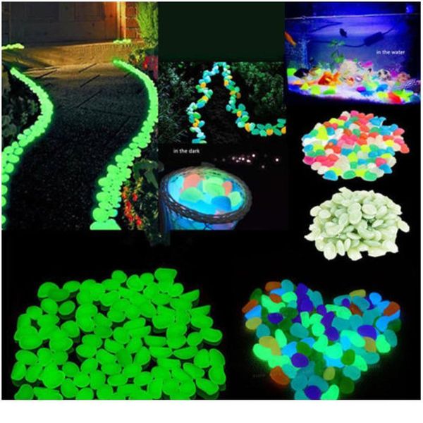 

garden decor luminous stones glow in dark decorative pebbles outdoor fish tank decoration pebble rocks aquarium m jllgsu