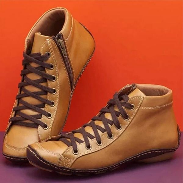 

puimentiua ботильоны осень зима ретро панк женщин сапоги из натуральной кожи мода голеностопного zapatos de mujer теплое, Black