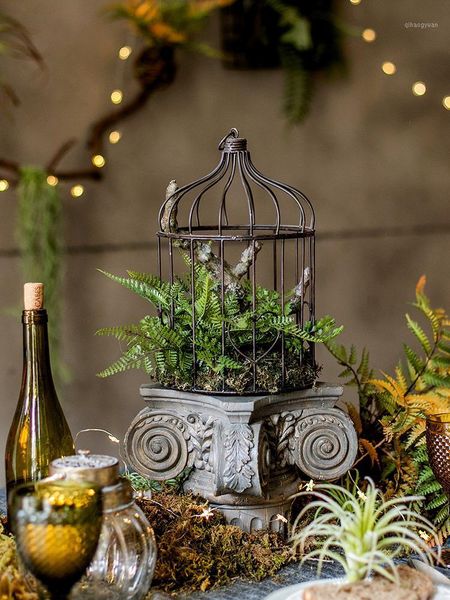 

garden fake flowers lifelike plant simulation ferns artificial plants in cage1