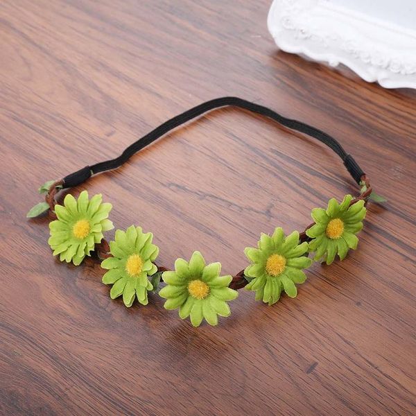 

haimeikang girls bohemia flower wreath daisy garland elastic rubber headband hawaii beautiful hair accessories for wedd qylhbu
