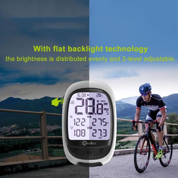 

bike computers gps computer bluetooth ant+ cycling meilan m2 support connect with cadence heart rate power meter(not include)