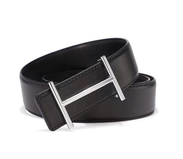 

thermal design and 2019 cowhide leather fashion pants buckle gold, a variety of color buckle belts, men and women of leisure, Black;brown