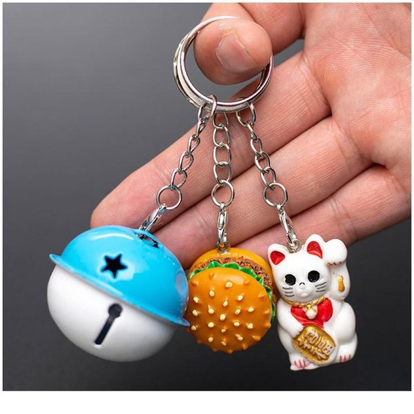 

10pcs/lot 25mm keyring ripple keychain hanging chain split ring diy lobster clasp bags key chains acc qylrum