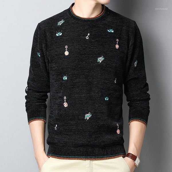 

sweater man winter warm men's sweater casual o-neck pullover men thick winter men wool liner men's streetwear1, White;black