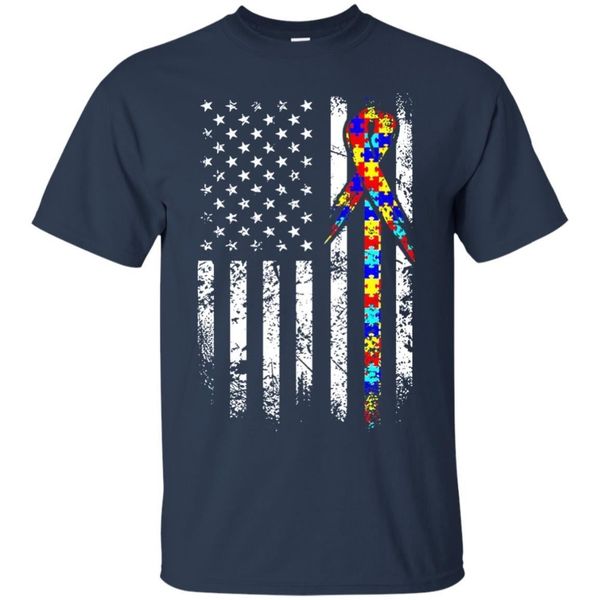 

new 's fashion autism awareness american flag distress puzzle autism pul over custom sport sweatshirt hoodie t shirt