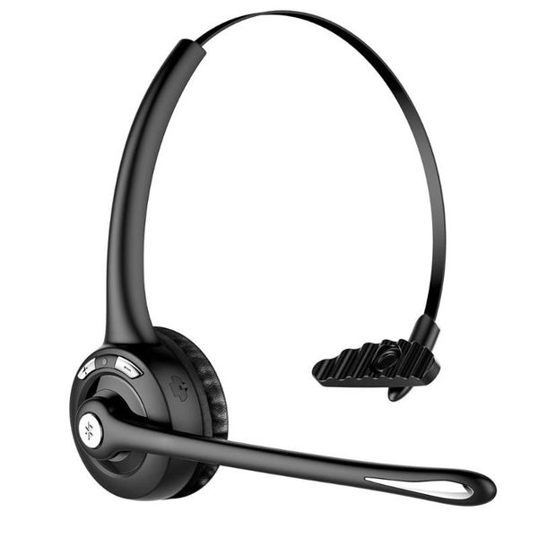 

mono headphones wireless bluetooth headset noise canceling with mic for call center office phone trucker drivers earphone