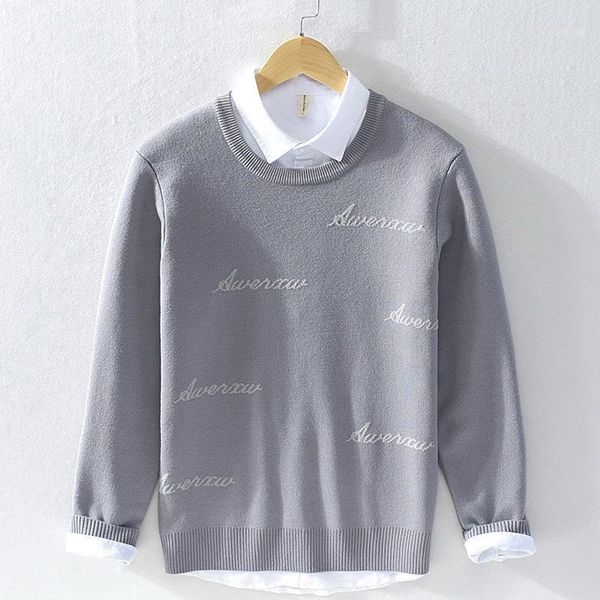 

men's sweaters autumn winter boutique sweater men's slim fit o-neck plus velvet thick knitted warm 201031, White;black