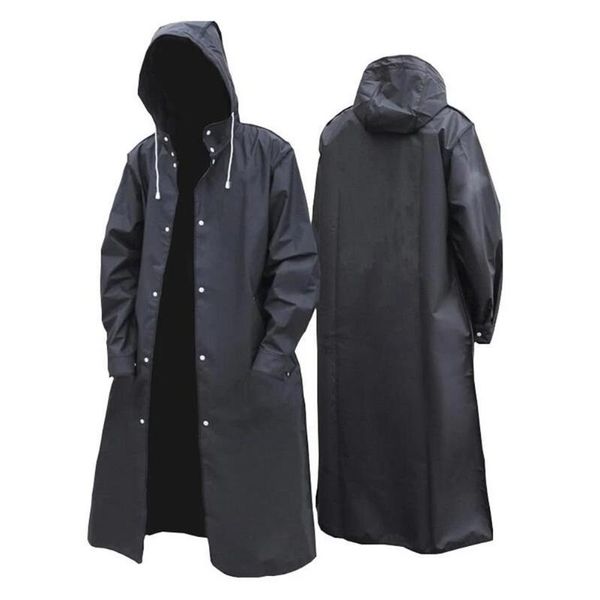 

long hooded raincoat ultra-light rain or rain waterproof clothing fishing waterproof coats, Blue;black