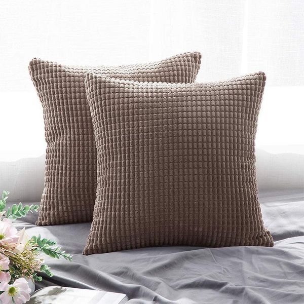 

ins pure cotton plain canvas pillow cover with corn kernels1