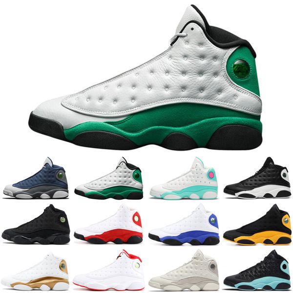 

flint 13 13s jumpman men women basketball shoes wheat cap and gown lucky green grey to bred mens trainers sports sneakers