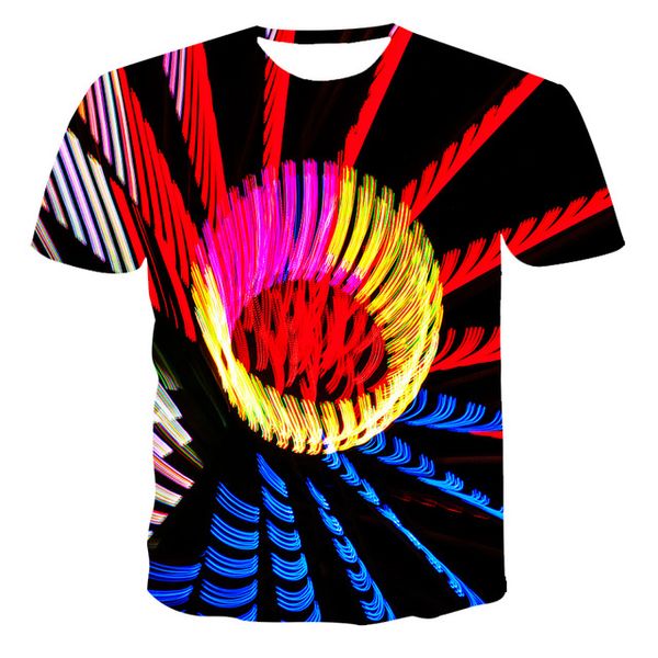 

summer men breathable colorful splicing printing 3d print shirts hippie anime plus size men clothing