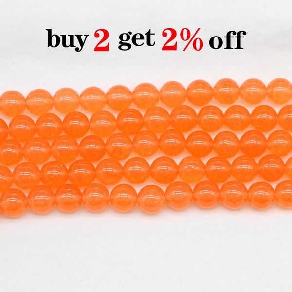 

1strand lot orange quartz crystal stone round beads 4 6 8 10 12mm loose spacer bead for jewelry making findings diy bracelet h bbyaum