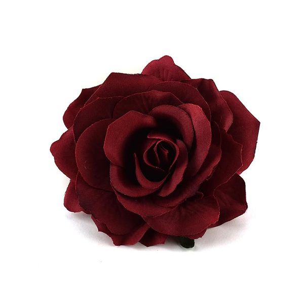 10 см большие искусственные бордовые розы шелковые цветочные головки для свадебного украшения Diy венок подарочная коробка Скрапбукинг ремесло поддельные jllkoC