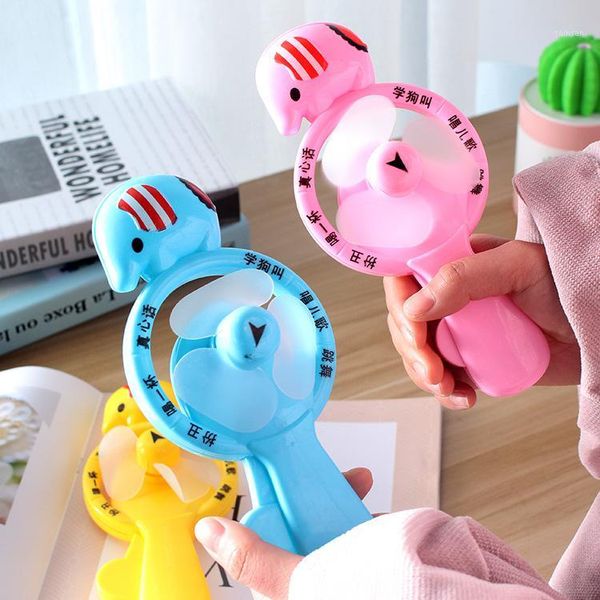 

electric fans t baby elephant cartoon hand pressure fan low-carbon environmentally friendly turntable game portable mini manual1