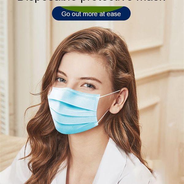 

disposable face masks with elastic ear loop 3 ply breathable and comfortable for blocking dust air pollution protection pack masks