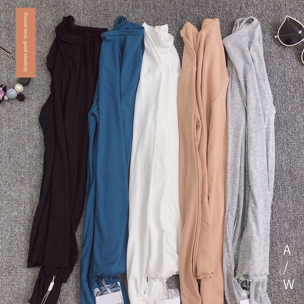 

new round neck slim fit long sleeve bottomed in fall winter 2020 new round neck slim fit long sleeve bottomed in t-shirt t-shirt fall winter, White