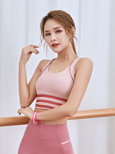 

sports underwear women shockproof running gather stereotype fitness bra beauty back yoga running training vest wear summer, White;black