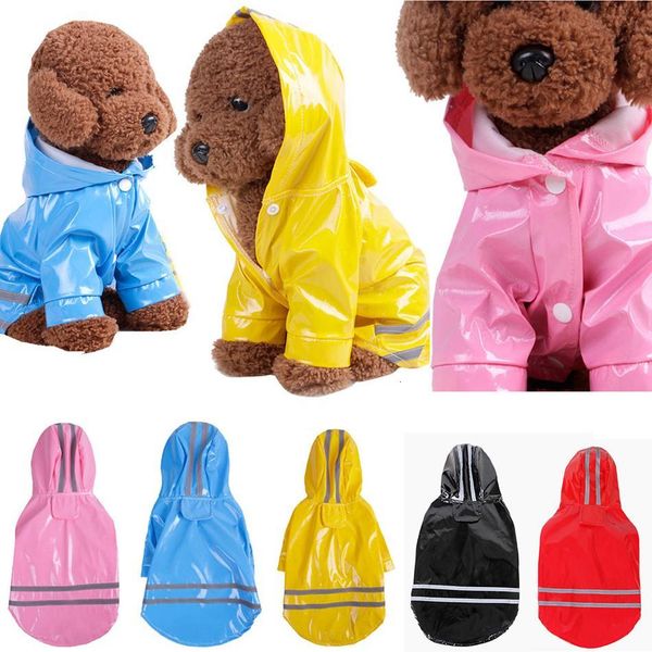 

pet dog pu raincoat jacket coat waterproof hoodie colthes puppy apparel s-xl super cool 5 colors dda504