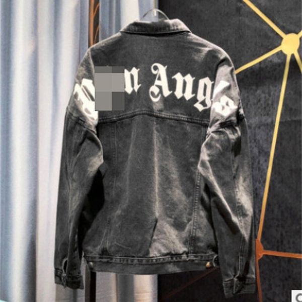 

palm jeans pa brokenhead bear angel jeans jacket casual, Black