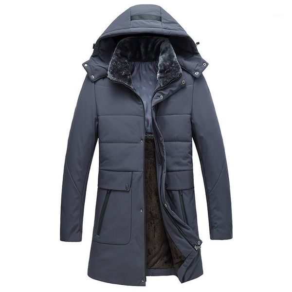 

parka hooded men's winter jacket warm jackets thick man coat for men jacket plus size 5xl medium-long windproof clothing1, Black