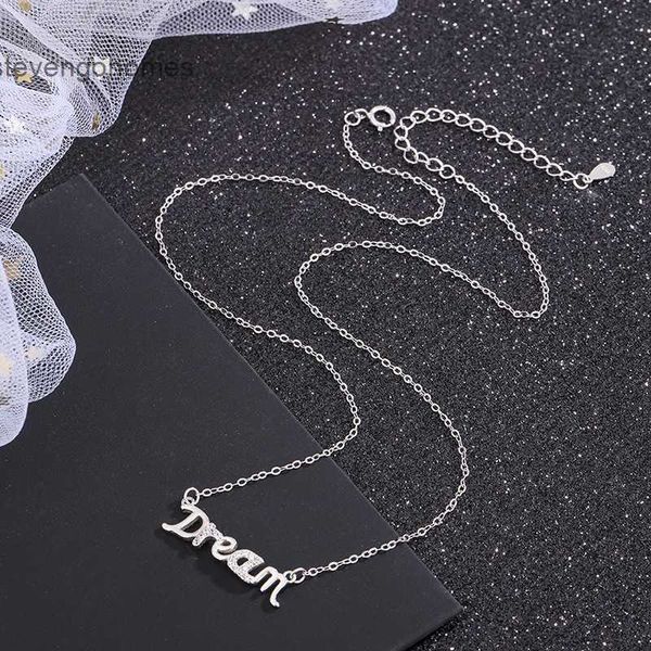 

factoryni2uclavicle letter necklace dream chain jewelry english, Silver