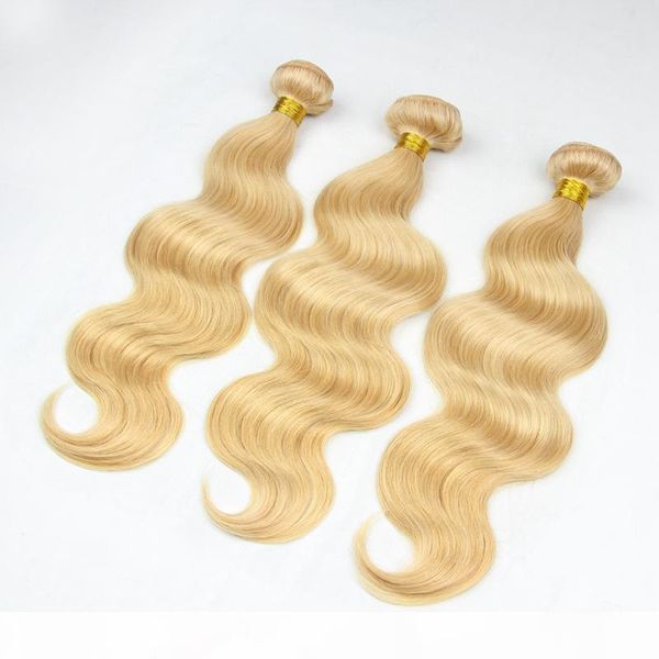 

9a #27 honey blonde virgin malaysian human hair weaves 3pcs body wave wavy malaysian strawbery blonde virgin human hair weave bundles, Black