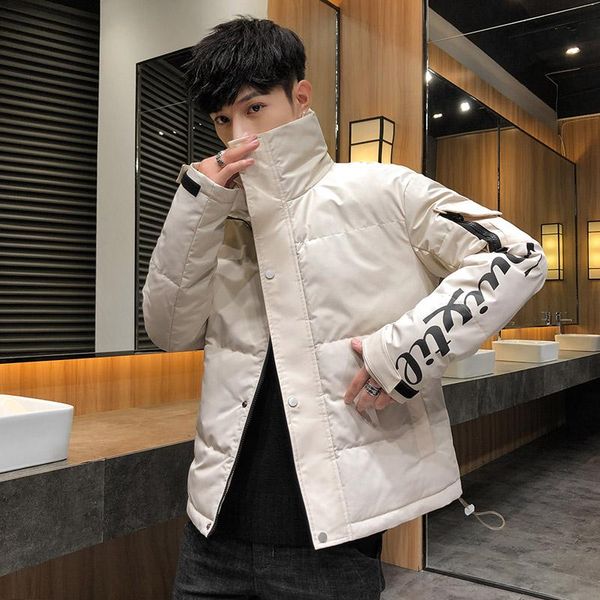 

men's down & parkas fashion oversize winter coat korean jacket 2021, Black