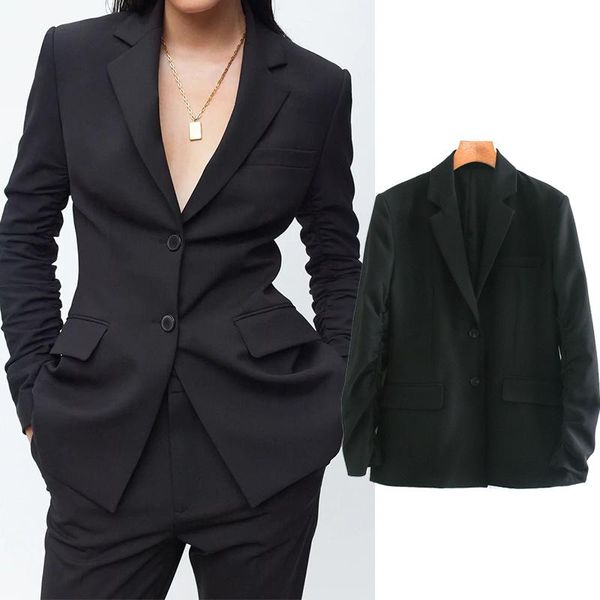 

women's suits & blazers fashion 2021 designer blazer jacket single breasted metal casual buttons outer long sleeve lapel, White;black