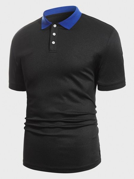 

men contrast trim polo shirt s1uw#, White;black