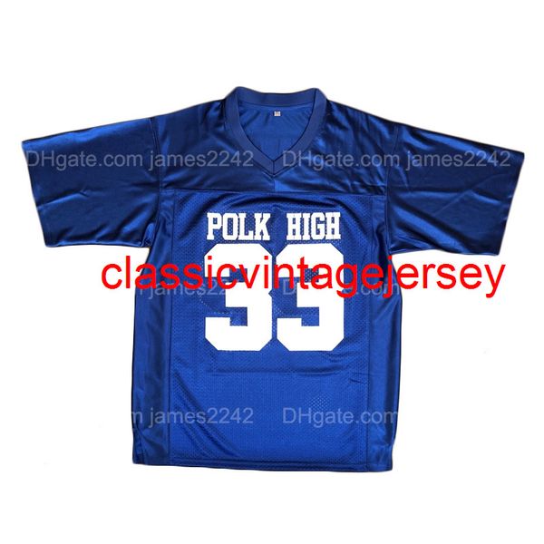Al Bundy #33 Jersey de futebol Polk High With Children Men Movie Shirts All Stitched Blue S-3xl