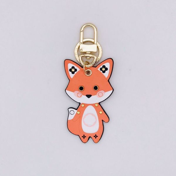 

17 style creative brand letter printed cartoon animal pattern key chain key ring pu leather designer luxury car handbag keychain accessories, Silver