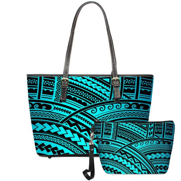 

индивидуальные моды полинезийской tribal марка женщины повседневная сумки set роскошные сумки посыльного большой pu кожа дамы tote сумки