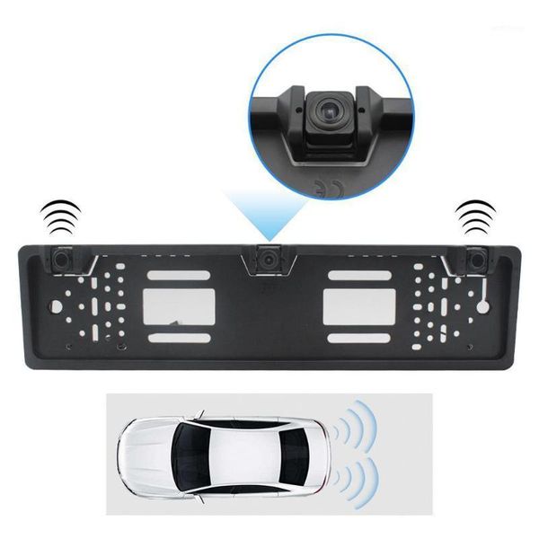 

eu europe car license plate frame rear view camera car parking sensor kit1